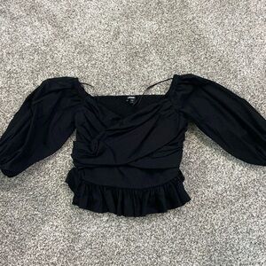 Express black crop top- worn once
